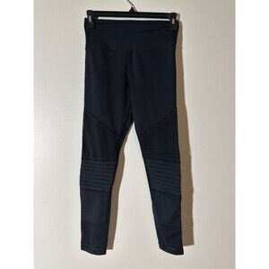 Zyia Black Perforated Detail Compression Leggings Size 2 Activewear